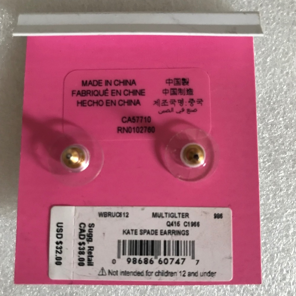 Kate Spade New York Small Square Stud Earrings NWT - Picture 7 of 8